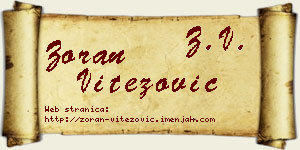 Zoran Vitezović vizit kartica